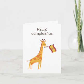 Spanish Birthday Card – feliz cumpleaños 