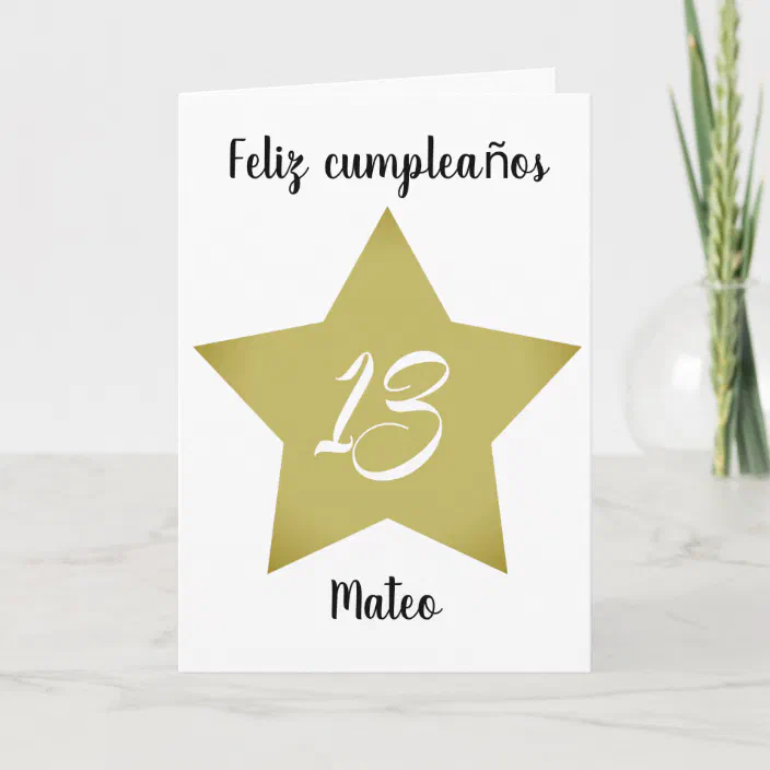Spanish Birthday Card Happy 13 Cumpleanos Zazzle Com