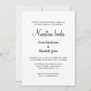 spanish blank de boda wedding invitations