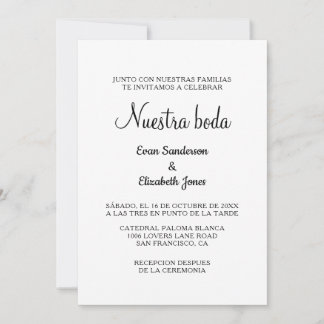spanish blank de boda wedding invitations