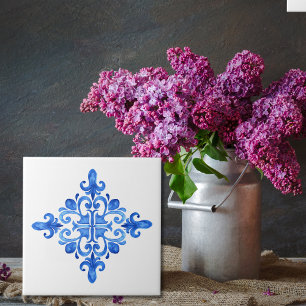 Spanish Blue and White Portuguese Azulejo Kitchen Ceramic Tile