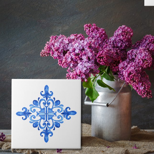Spanish Blue and White Portuguese Azulejo Kitchen Ceramic Tile (Creator Uploaded)