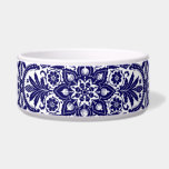 Spanish Blue Flower Pet Bowl<br><div class="desc">10% of profits are donated to dog rescue groups! Where modern style meets luxury comfort.</div>