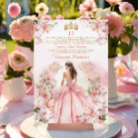 Spanish Blush Pink Princess Gold 15 Años Birthday Invitation<br><div class="desc">EDITABLE Spanish Blush Pink Princess Gold 15 Años Birthday Invitation
Elegant Pink Princess Dress Floral Blossoms Mis Quince Invitation
Quinceañera 15 Anos,  16th Birthday Gold Glitter</div>