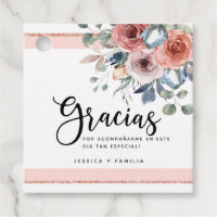 Spanish, Blush Pink, Rose Gold, Blue Floral