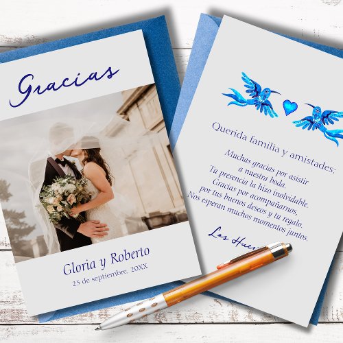 Spanish Boho Mexican Wedding Thank You Card
