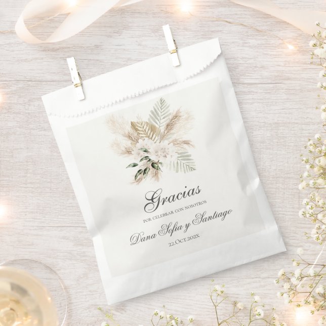 Spanish Boho Wedding Favor Bag (Clipped)