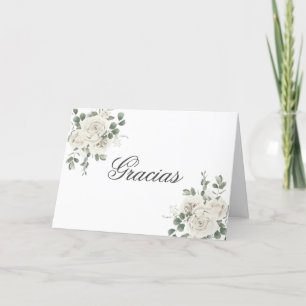 Spanish Boho Wedding Letterpress Thank You Card