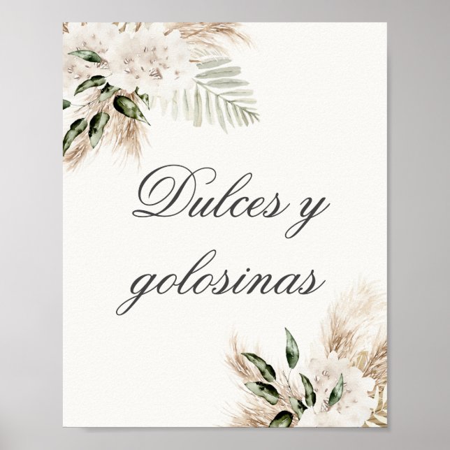 Spanish Boho Wedding Poster (Front)