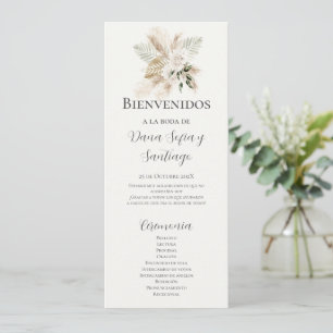 Spanish Boho Wedding Program