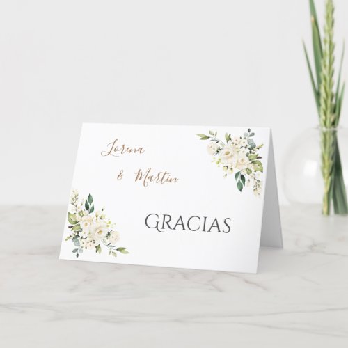 Spanish Boho Wedding Thank you card