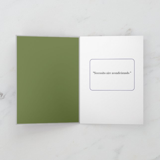 Spanish Bull Dog Greeting Card (Inside)