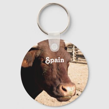 Spanish Bull Keychain by GoingPlaces at Zazzle