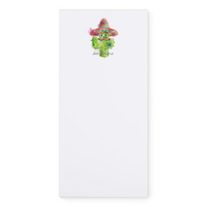 Spanish Cactus Mustache Hat Fiesta Text Artisan Magnetic Notepad