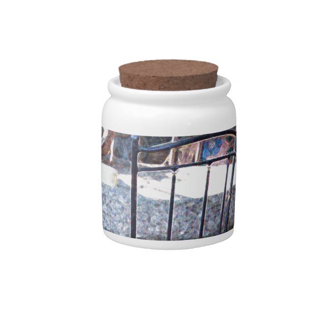 Spanish Cactus Still Life Candy Jar (Front)