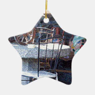 Spanish Cactus Still Life Ceramic Ornament