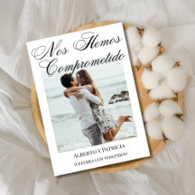 Spanish Calligraphy Minimalist Engagement Party