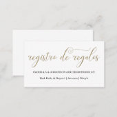 Spanish Calligraphy Registry Enclosure Card (Front/Back)
