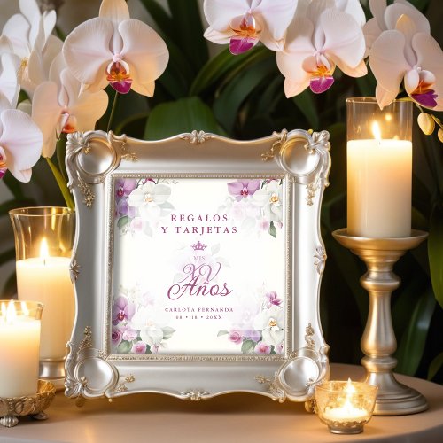 Spanish Cherished Exquisite Floral Pink Orchids Poster