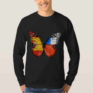 Spanish Chilean Flag Butterfly T-Shirt