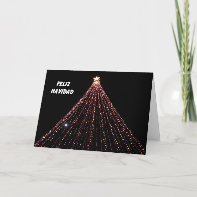 Spanish Christmas Card -- Tree of LIghts (Front)
