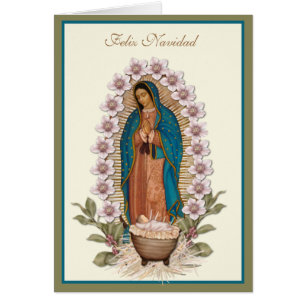 Spanish Christmas Virgin Guadalupe Jesus  Cards