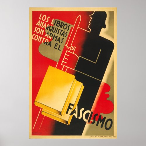 Spanish Civil War Anarchist  Facism Poster