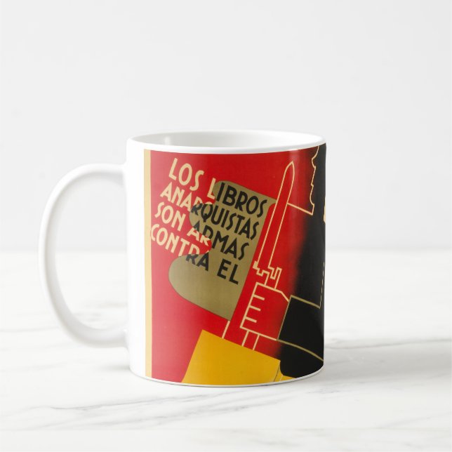 Spanish Civil War Anarchist / Facism Rare Poster Coffee Mug (Left)