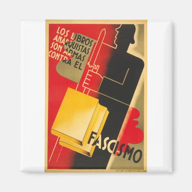 Spanish Civil War Anarchist / Facism Rare Poster Magnet (Front)