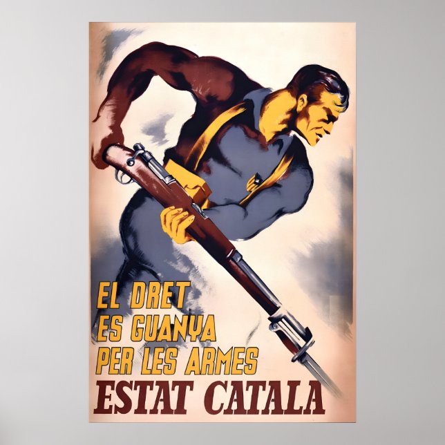 Spanish Civil War Poster Catalan State Propaganda (Front)