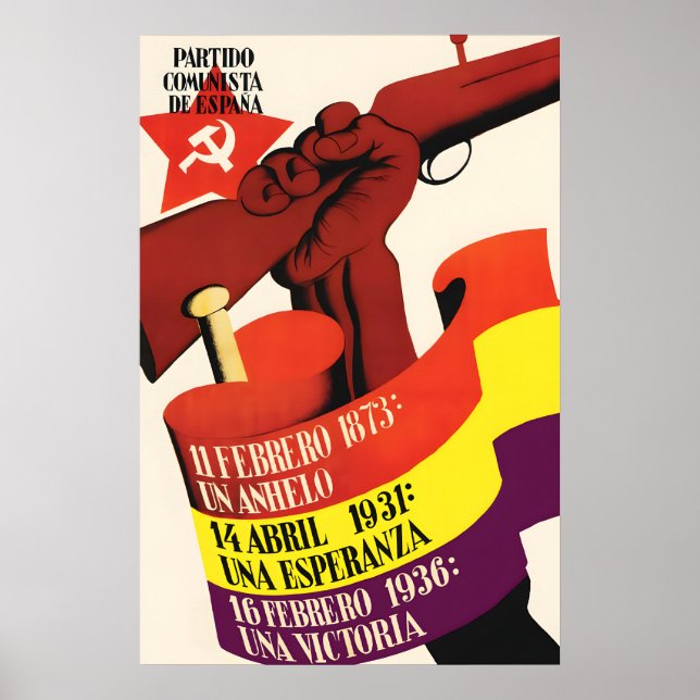 Spanish Civil War Poster Communist Party (Front)