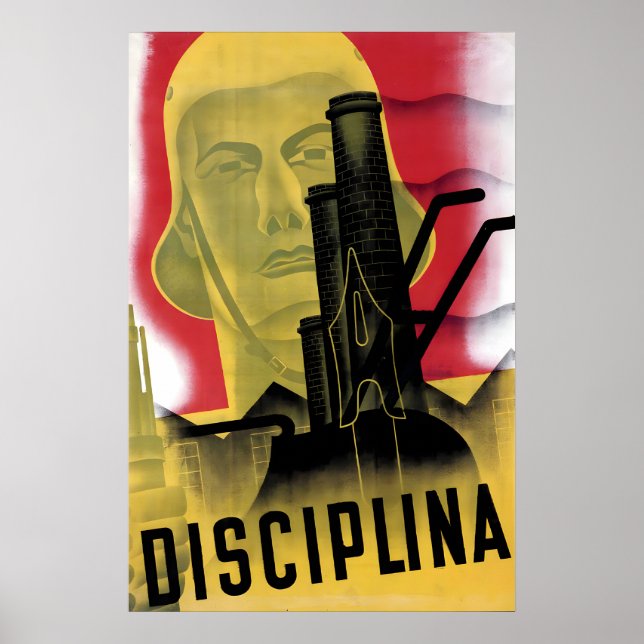 Spanish Civil War Poster Discipline! CNT FAI Wall (Front)