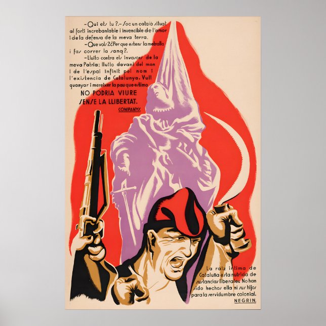 Spanish Civil War Poster I could not live without (Front)