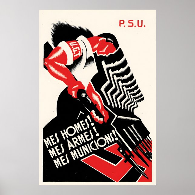Spanish Civil War Poster More Men & Arms! More (Front)