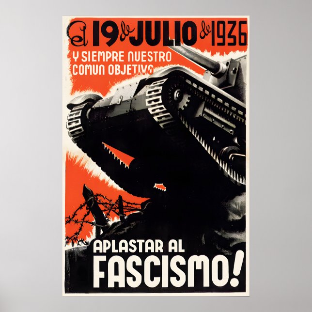 Spanish Civil War Poster Our common objective (Front)