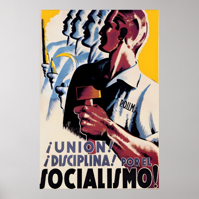 Spanish Civil War Poster POUM Unity! Discipline! (Front)