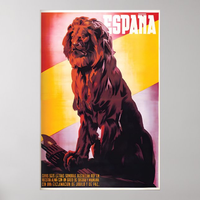Spanish Civil War Poster Spain is our war cry! (Front)