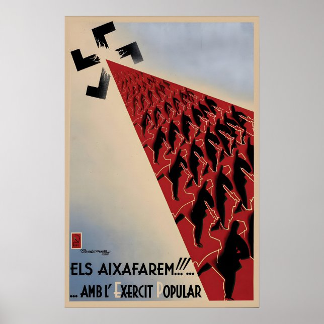 Spanish Civil War Poster The Popular Army will (Front)