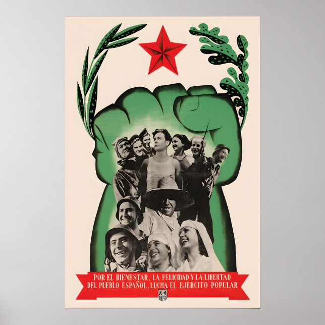 Spanish Civil War Poster  The popular front (Front)