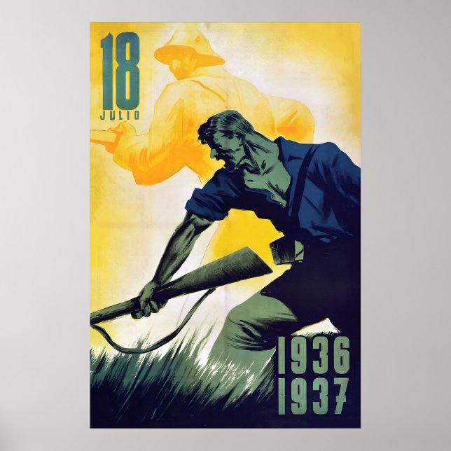 Spanish Civil War Propaganda Poster CNT War Art (Front)