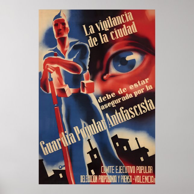 Spanish Civil War Propaganda Poster Guardia (Front)
