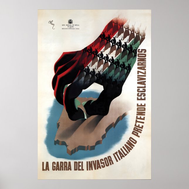 Spanish Civil War Propaganda Poster  Prevent the (Front)