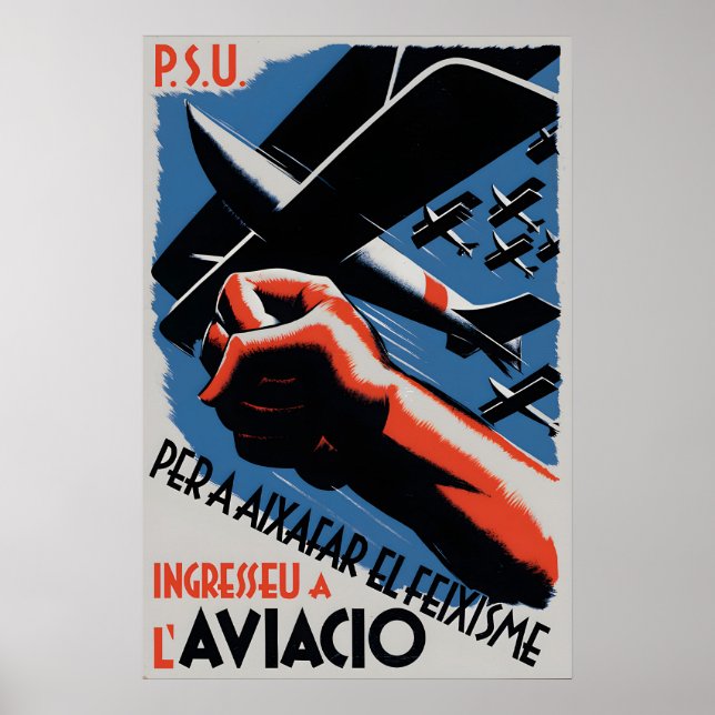 Spanish Civil War Propaganda Poster To crush (Front)