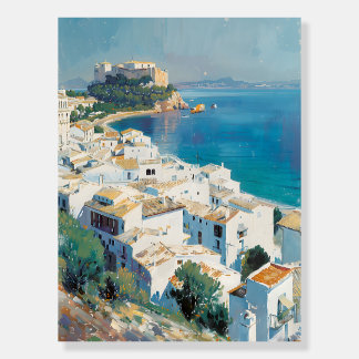 Spanish coastal town  foam board