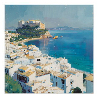 Spanish coastal town  poster