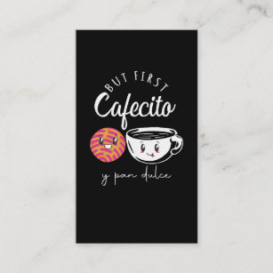 Spanish Coffee Lover Pun Funny Caffeine addict Business Card