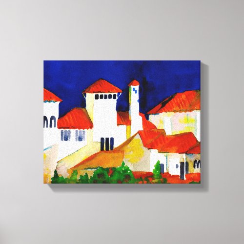 Spanish Colonial Revival 14x11 wrapped Canvas Print