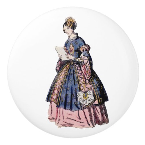  SPANISH COSTUME  A Lady of Rank  1560  Ceramic Knob