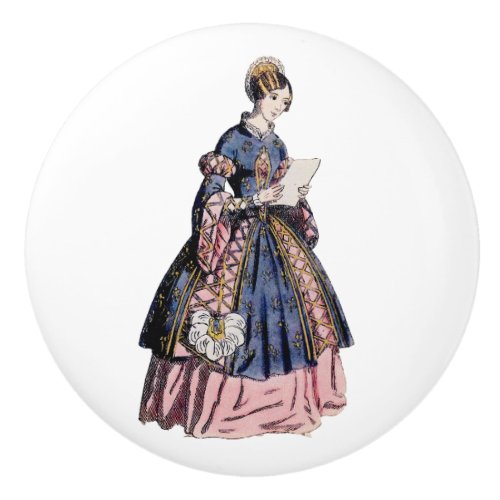  SPANISH COSTUME  A Lady of Rank  1560  Ceramic Knob