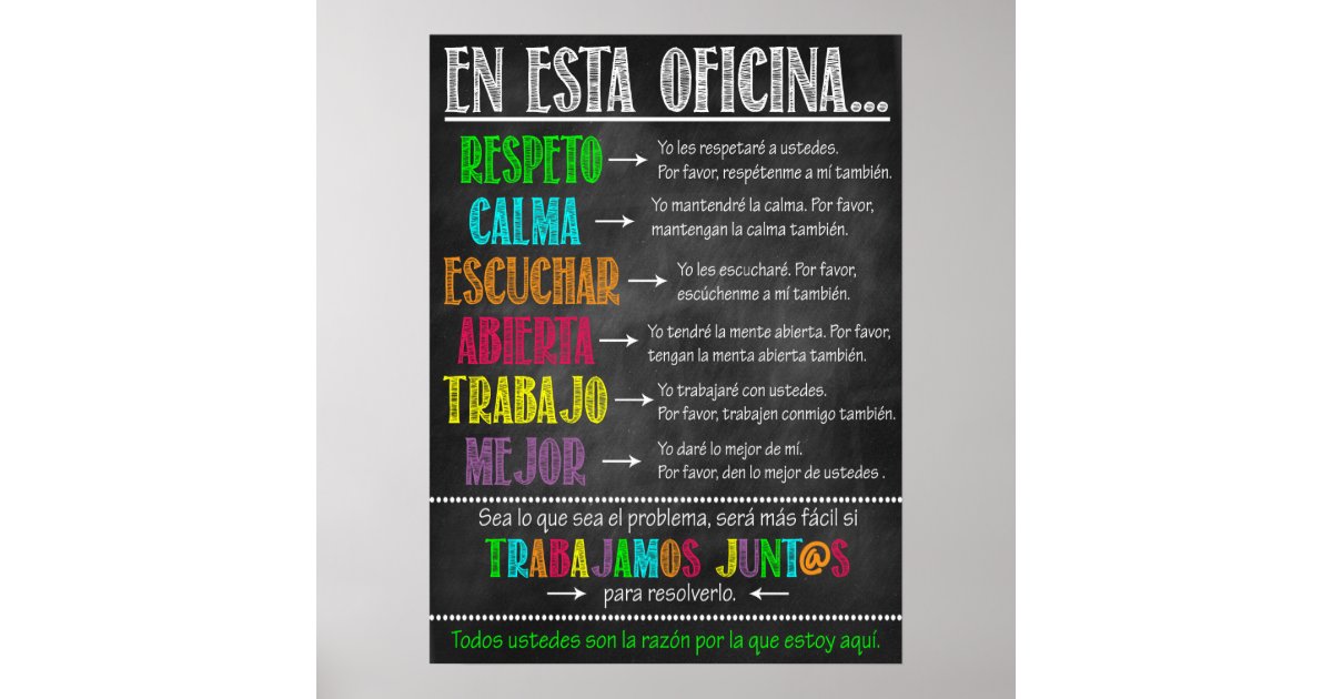 Spanish Counselor Office Poster Zazzle